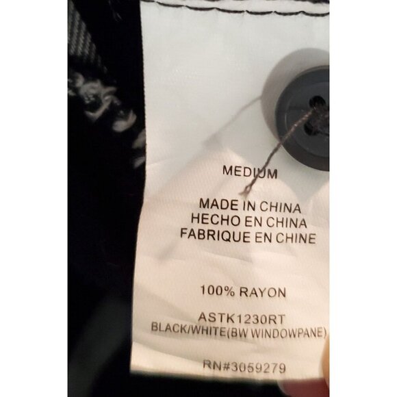 Altard State Medium Black & White Plaid Button-Down Midi Dress With Tie Waist - Picture 10 of 10